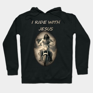 Jesus on a motorcycle Hoodie